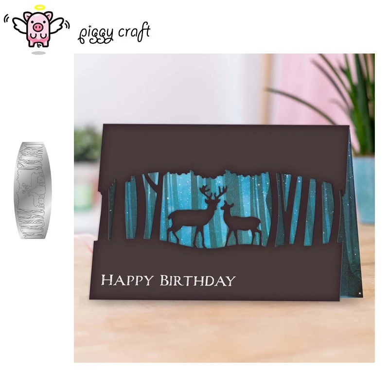 Свинья, для рукоделия металлические высекательные штампы лес олень фон для альбома нож для рукоделия из бумаги форма лезвие штампованные трафареты умирает