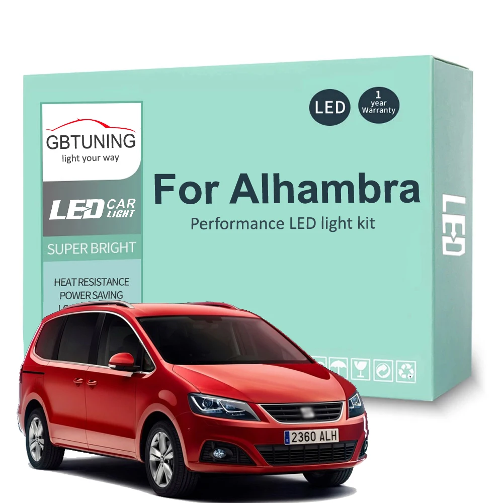 

LED Interior Light Bulb Kit For Seat Alhambra MK 1 2 I II 7V8 7V9 710 711 2001-2014 2015 2016 2017 Car Dome Trunk Lamp Canbus