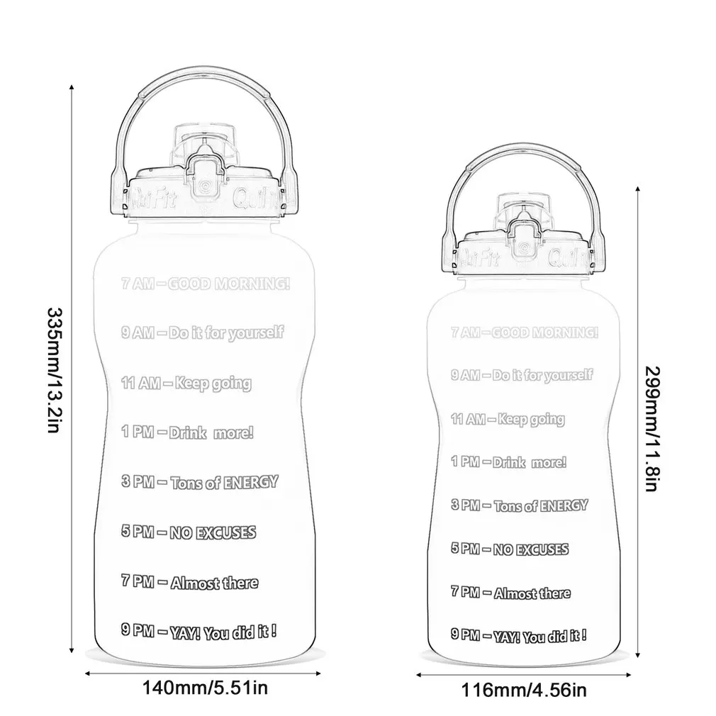 

Water Bottle Motivational BPA Free Sports Fitness Outdoor Gym Water Bottle Clear Drinking Bottles Gym Tool