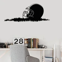wall decal american football helmet grass super player playground bedroom sport room interior home decor vinyl wall sticker s767
