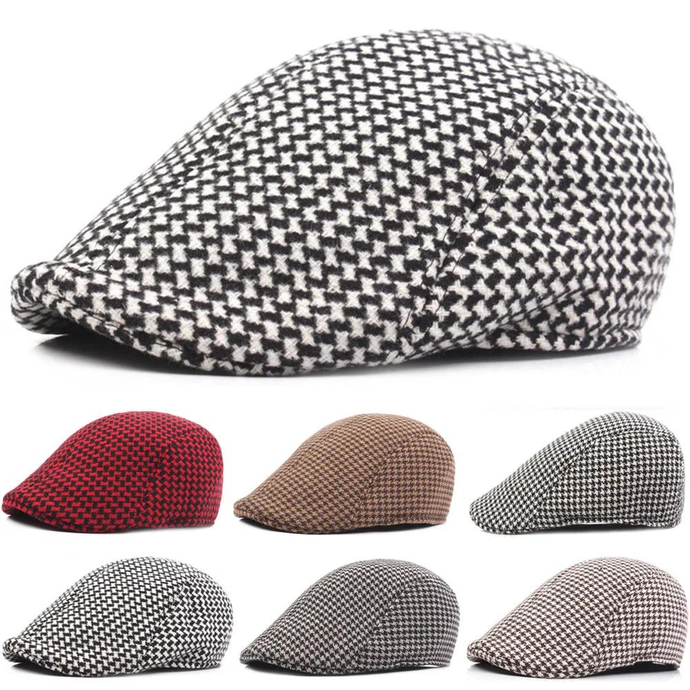 Мужская классическая Кепка стильный узор хлопок берет шляпы Вождение Гольф