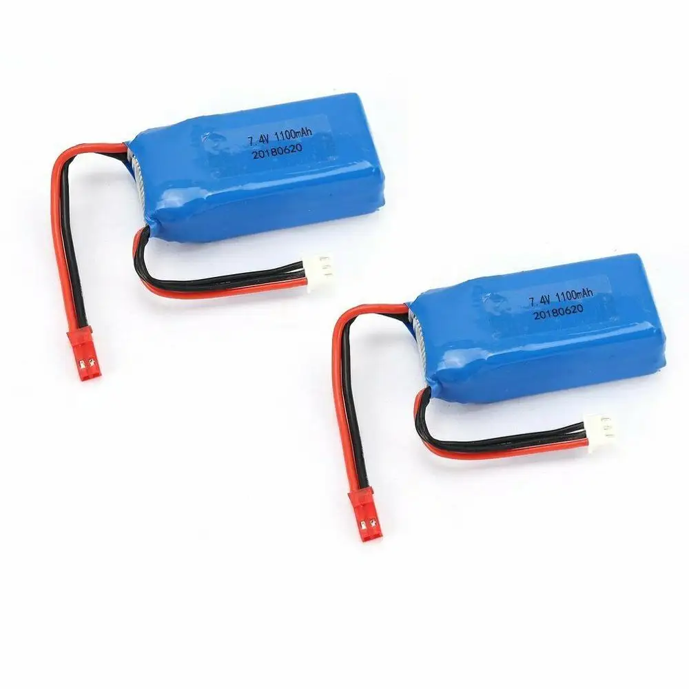 

7.4V 1100mah LiPo Battery for Wltoys V353 A949 A959 A969 A979 K929 RC Cars Helicopters Boats Parts Li-po Battery 903048 2pcs