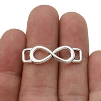 10ps antique silver plated infinity connectors for jewelry making bracelet findings accessories diy handmade 33x10mm