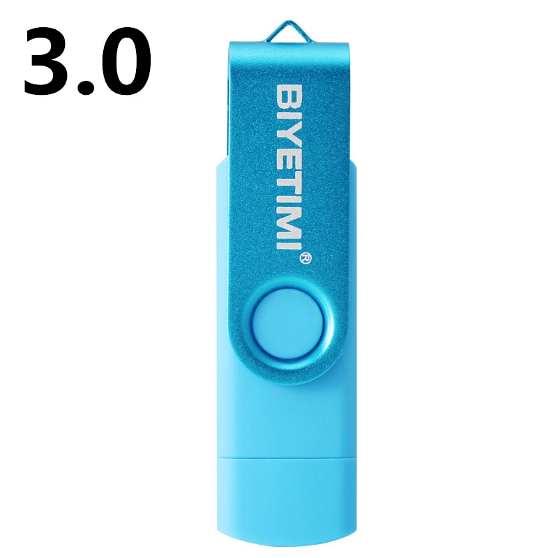 light blue Biyetimi Новое поступление 3,0 OTG флеш-накопитель usb 8 ГБ 16 ГБ 32 ГБ 64 Гб карта памяти Флешка для Android - Цвет: light blue