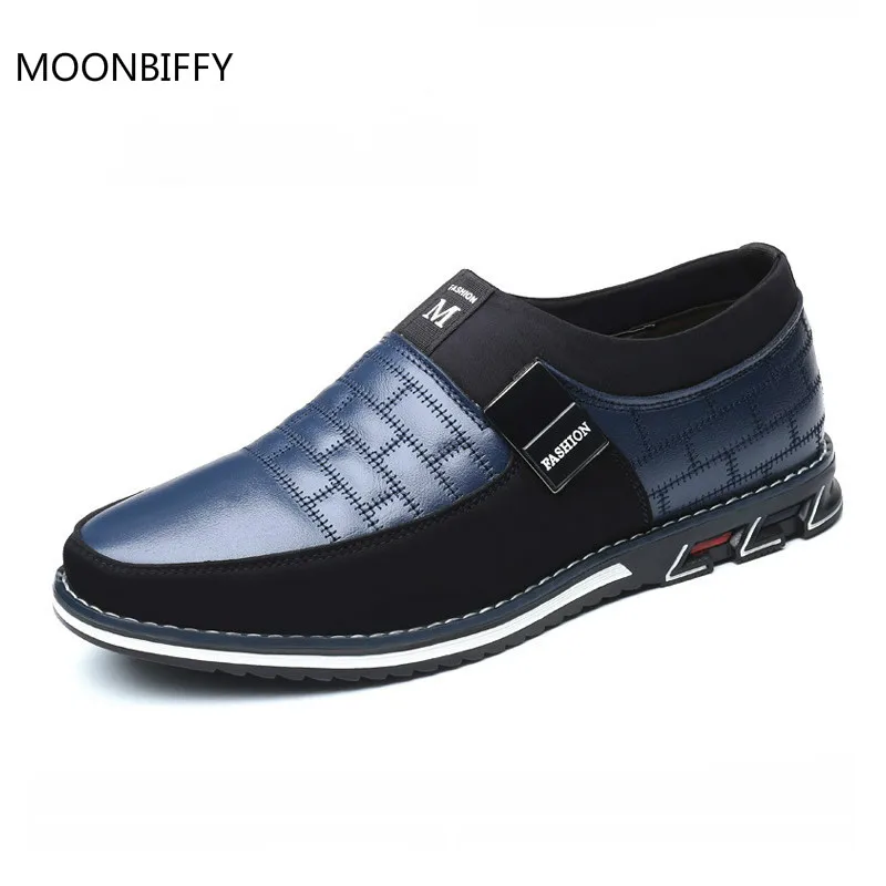 

Fashion Genuine Leather Male Casual Shoes Brand Loafers Moccasins Breathable Slip on Black Driving Shoes for Men Plus Size