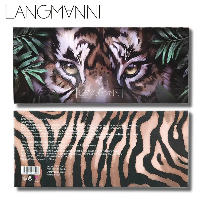 LANGMANNI Perfect Tiger 14 цветов палитра теней для век матовые перламутровые глаза макияж