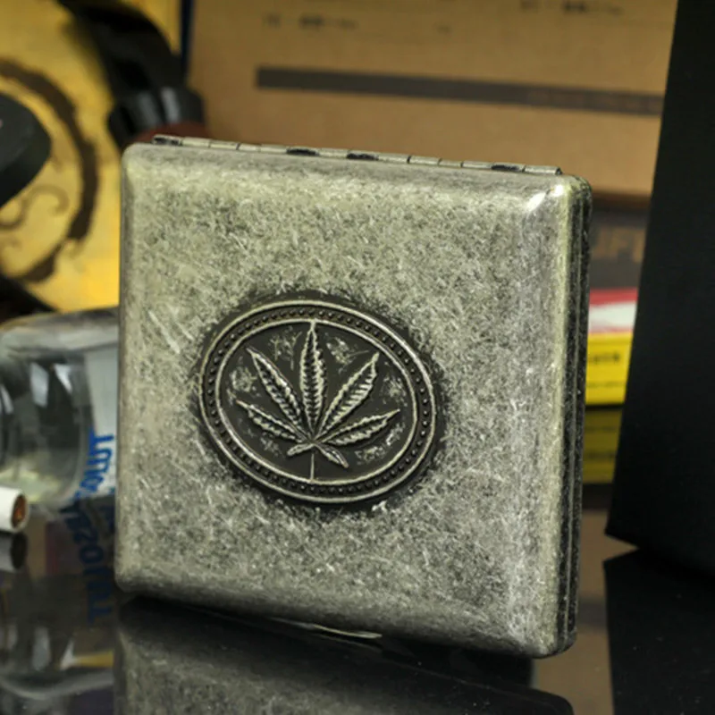 Новинка 1 шт. оригинальная старинная Серебряная коробка для сигарет