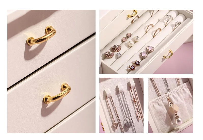 

Large-capacity multilayer leather jewelry boxes jewelry boxes jewelry storage box jewelry