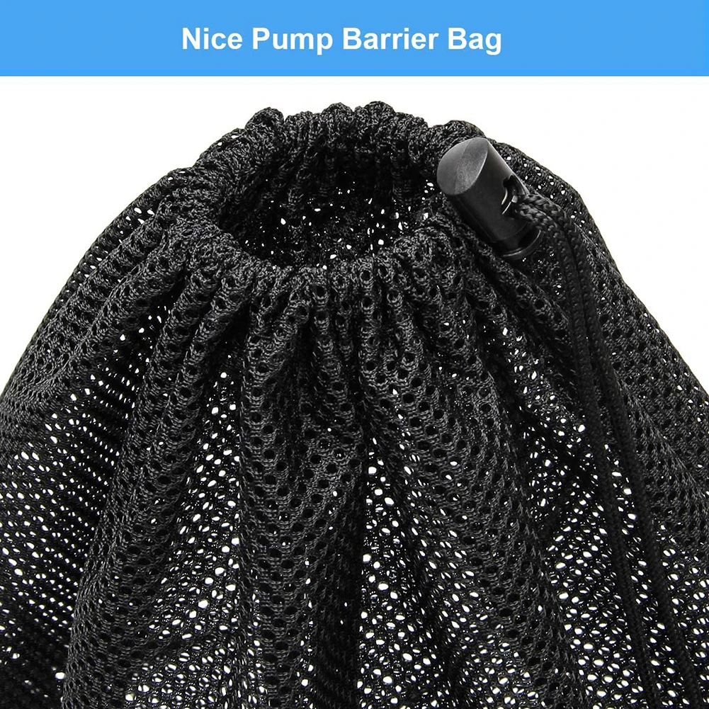 2Pcs Folding Pond Large Pump Barrier Bag Strainer Drawstring Filter Mesh Pouch | Дом и сад