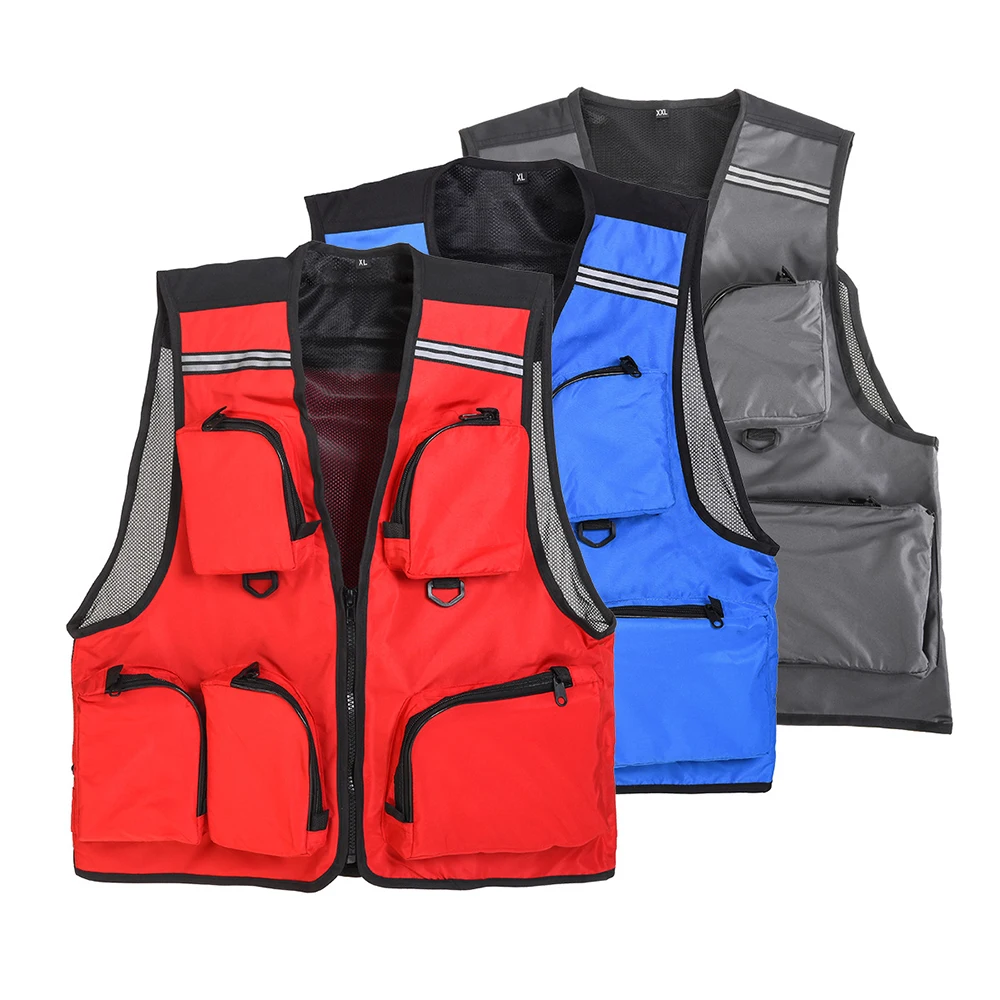 Lixada наружный мужской жилет для рыбалки с несколькими карманами сетчатый дышащий