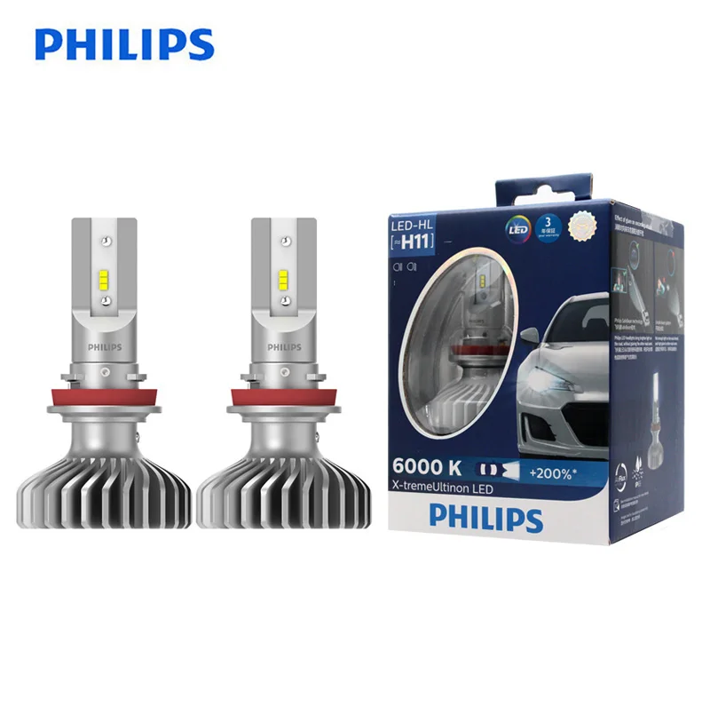 Philips светодиодный H11 22W X-treme Ultinon Автомобильная фара Автомобильные