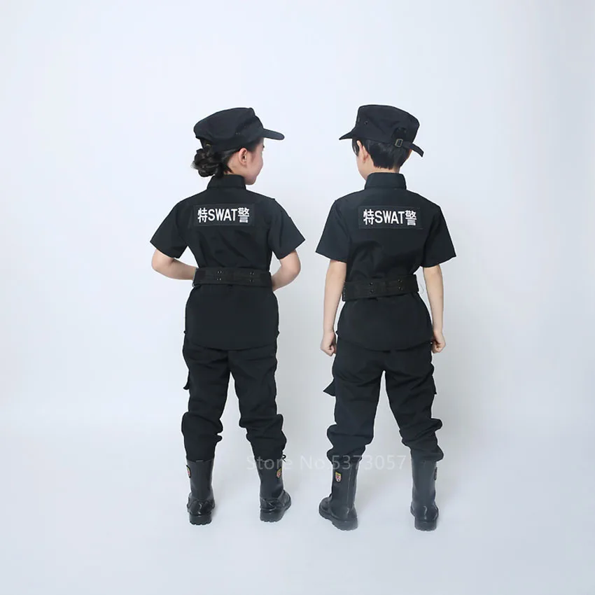 Костюмы на Хэллоуин для детей полиции SWAT униформа косплей костюм карнавальный