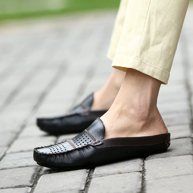 Мужская обувь Повседневные кожаные лоферы Мужские легкие полуботинки