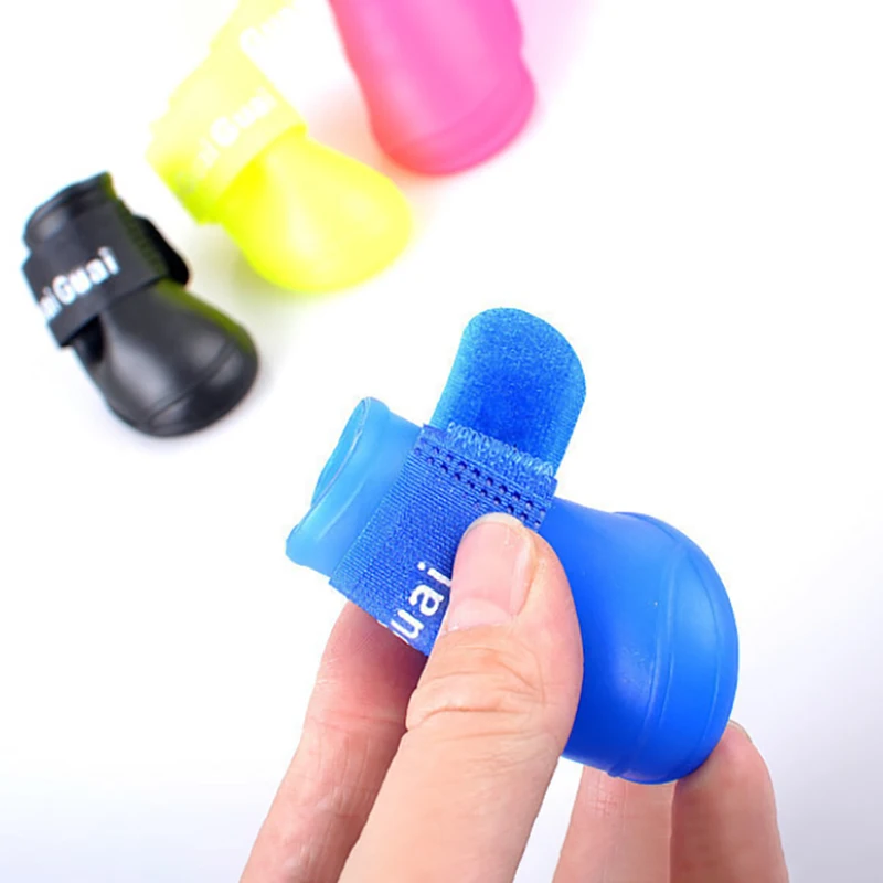 Резиновая нескользящая Водонепроницаемая Обувь для собак и кошек 4 шт./est S/M/L/XL/XXL |