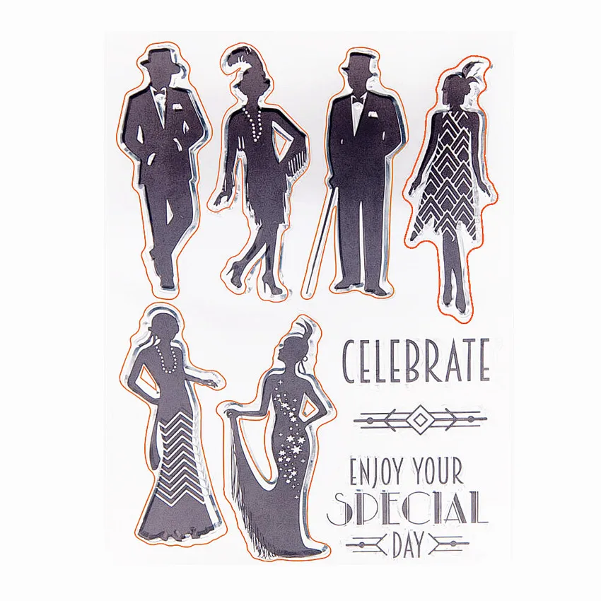 Прозрачные штампы 11x15 см для танцевечерние вырезания сделай сам альбома/открыток