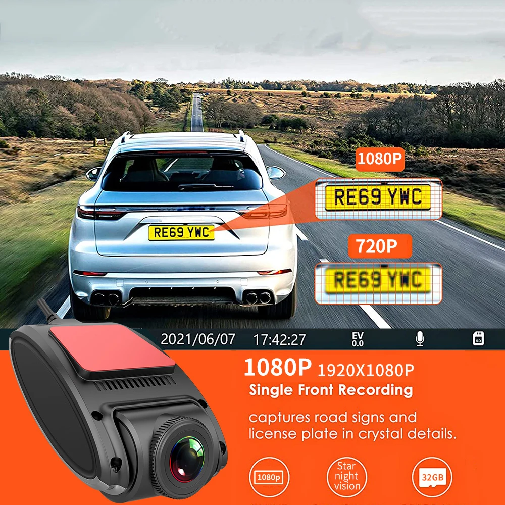 Dash Cam Mola V9+ 1800P HD GPS Vehicle Drive Auto Video DVR Smart WIFI Control Night Vision Car Camera Recorder 24H Parking
