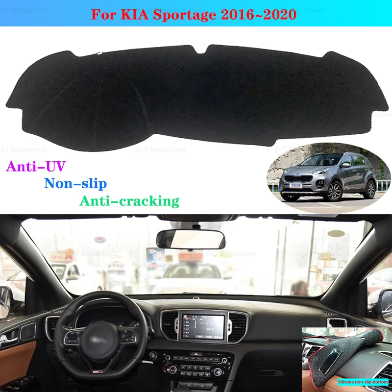 

Car Dashboard Cover Dash Mat For Kia Sportage 2016 2017 2018 2019 2020 QL Auto Non-slip SunShade Carpet Cover Protective Pad