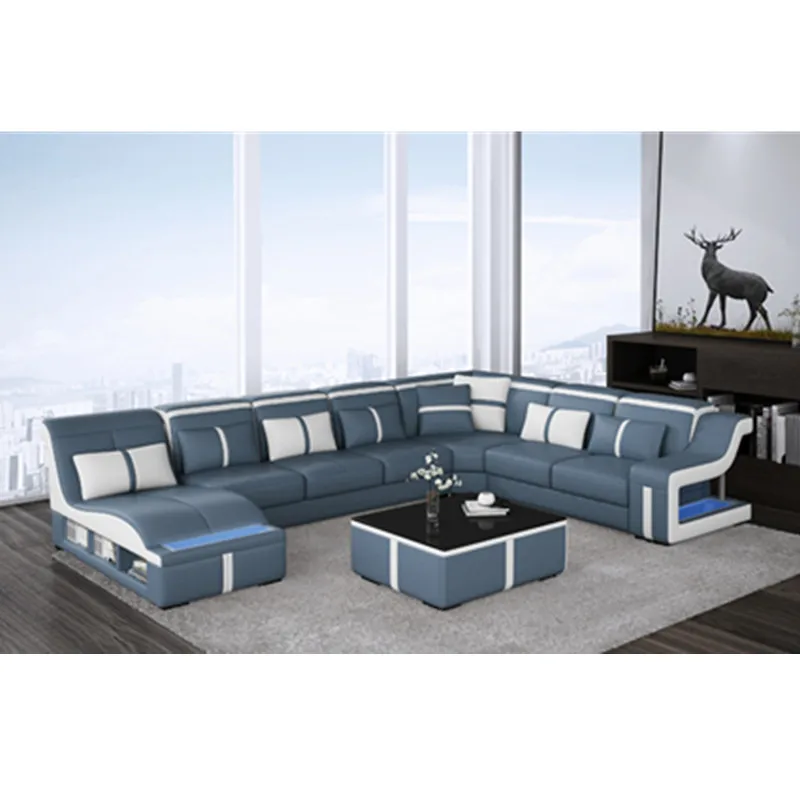 Новый дизайн домашний диван из натуральной кожи кожаный угловой массажный