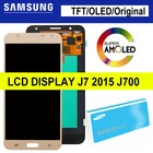TFTOLEDSuper AMOLED LCD для SAMSUNG Galaxy J7 2015 дисплей J700 сенсорный экран для SAMSUNG J7 2015 J700 J700F J700M J700H