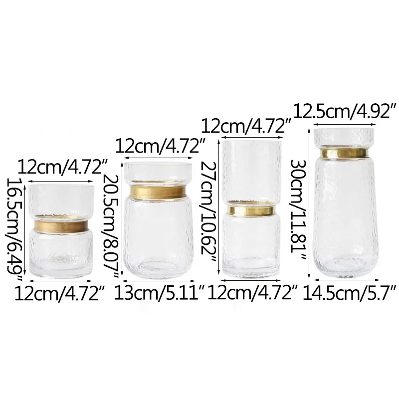 

Living Room Table Decoration Glass Vase Nordic Modern Flower Vases Transparent Hydroponics Fresh Flower Arrangement Artware Gift