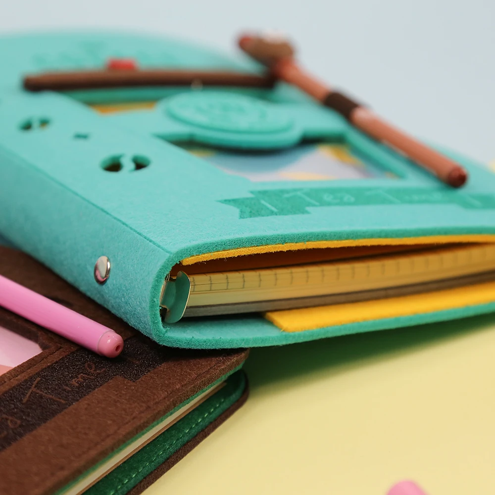 А5 планер блокнот металлическая папка Бесплатная ручка школьный войлочный