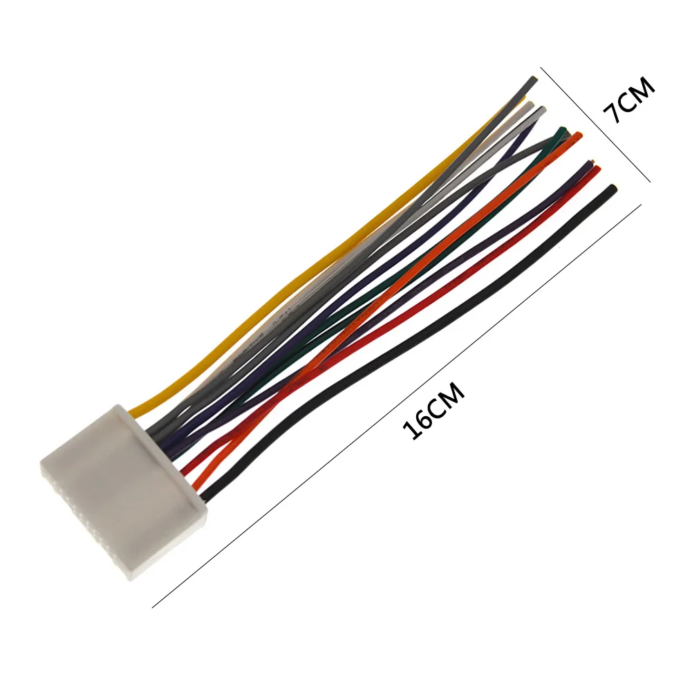 

Dual Car Audio Wiring Harness Stereo Radio 12 Pin Connector Wire for Nissan Tiida Automobile Electronics Accessories