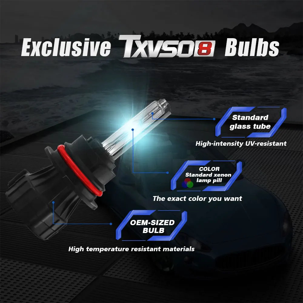 DHBH-TXVSO8 автомобильные ксеноновые светодиодные лампы для фар, 110 Вт 6000 К 12000лм лампа галогенная на замену или 2 шт. светодиодная внешняя лампочка