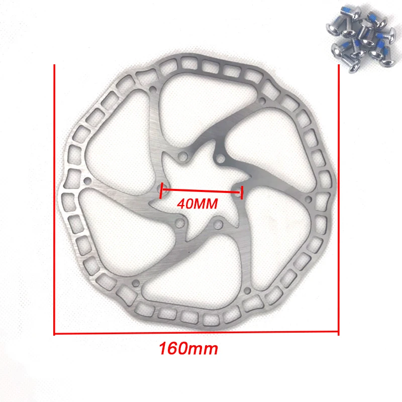 

Bicycle Hydraulic Disc Brake Rotors MTB Bike Brake Disc Rotor Stainless Steel Rotors 160mm 6inch 44mm with Free Bolt