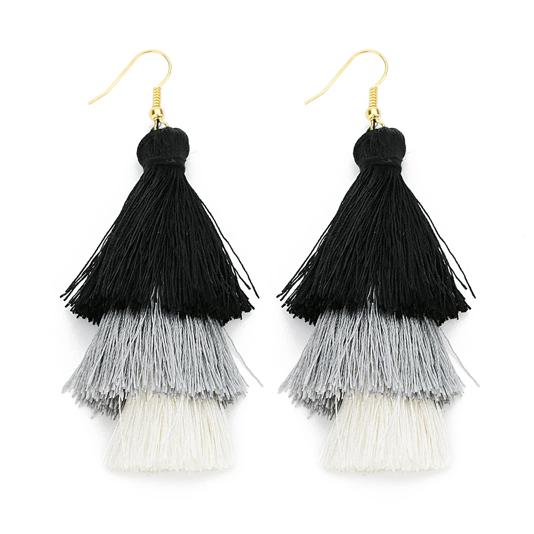 LOULEUR 3 Слоистые богемные Роскошные массивные Серьги-кисточки Boho модные ювелирные изделия женские длинные висячие серьги