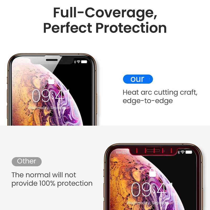 

Full Protective Glass on the for iPhone XS Max 11 Pro XR X 8 7 6 S Plus Screen Protector Tempered Glass + Camera Lens Glass Film
