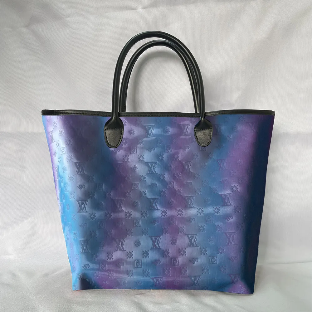 

FARSTAR X FNJACK Book Tote Bag 50cm Printed Logo PU Leather Fall Winter 2021 Collection Black Gold Monogram with 1 Pocket