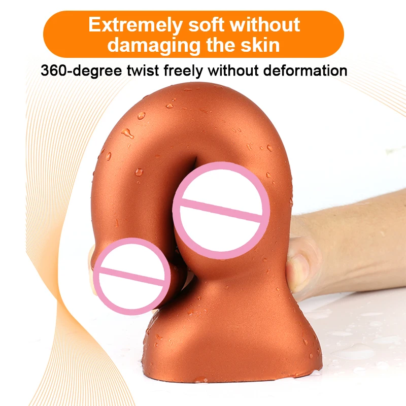 Супер мягкий Анальная пробка стимуляция Солнцезащитная чашка фаллоимитатор