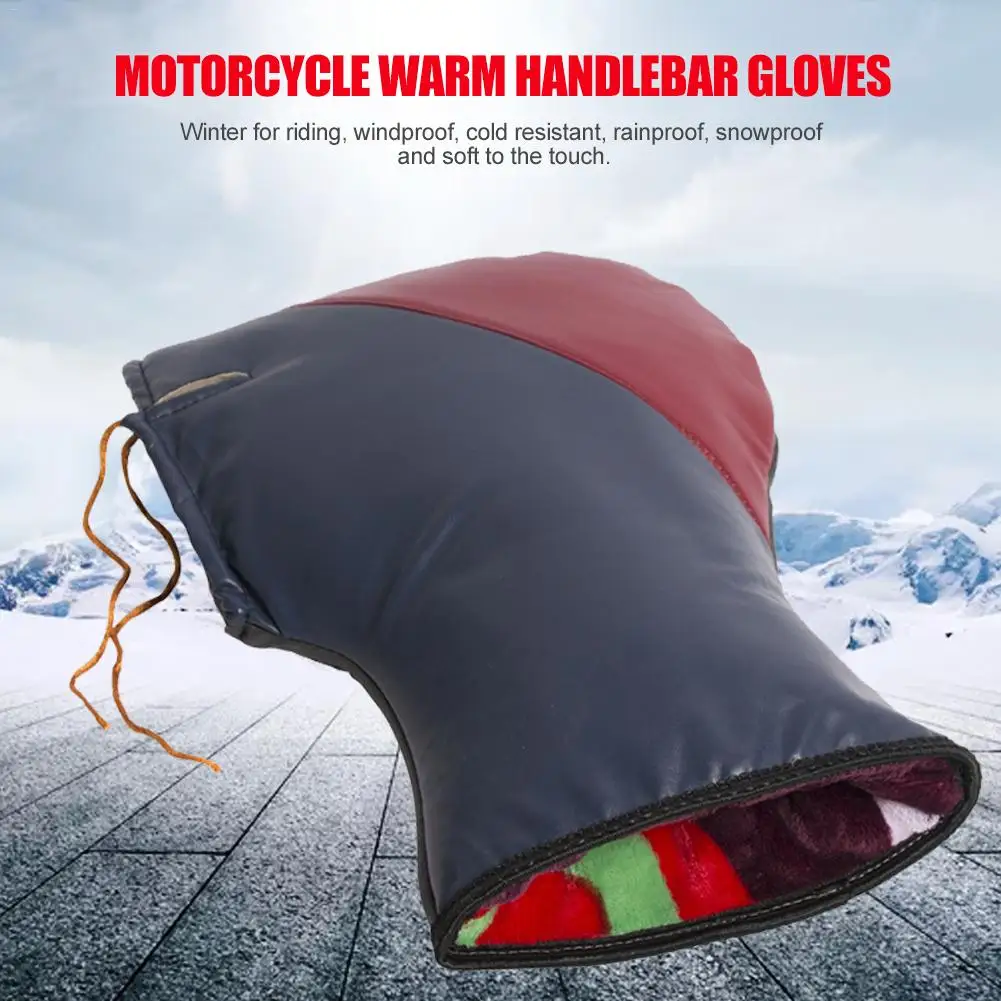 Gloves For Motorcycle MTB Winter Warm 1 Pair Of Waterproof Motorcycle Grip Gloves Handlebar Muff Winter Warmer Cover Gloves
