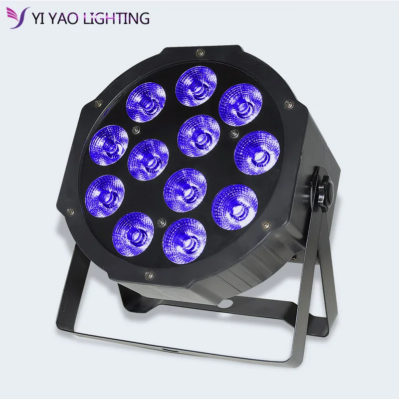 12X12W светодиодный Par Светильник RGBW 4в1 плоский DMX контроль дискотечный светильник s