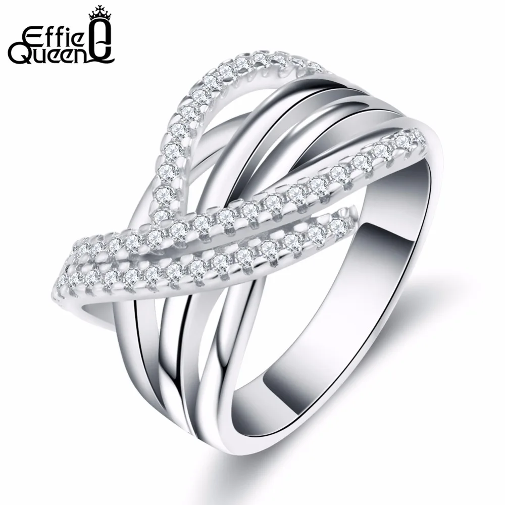 Effie Queen инкрустированные уникальный с крыльями ангела для укладки волос кольца