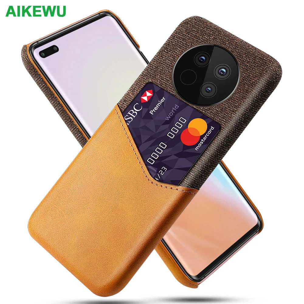 

Mate40 Shockproof Case for Huawei Mate 10 20 20X 30 40 Pro Plus Lite Fitted Cover Business Fabric + Luxury Leather Shell