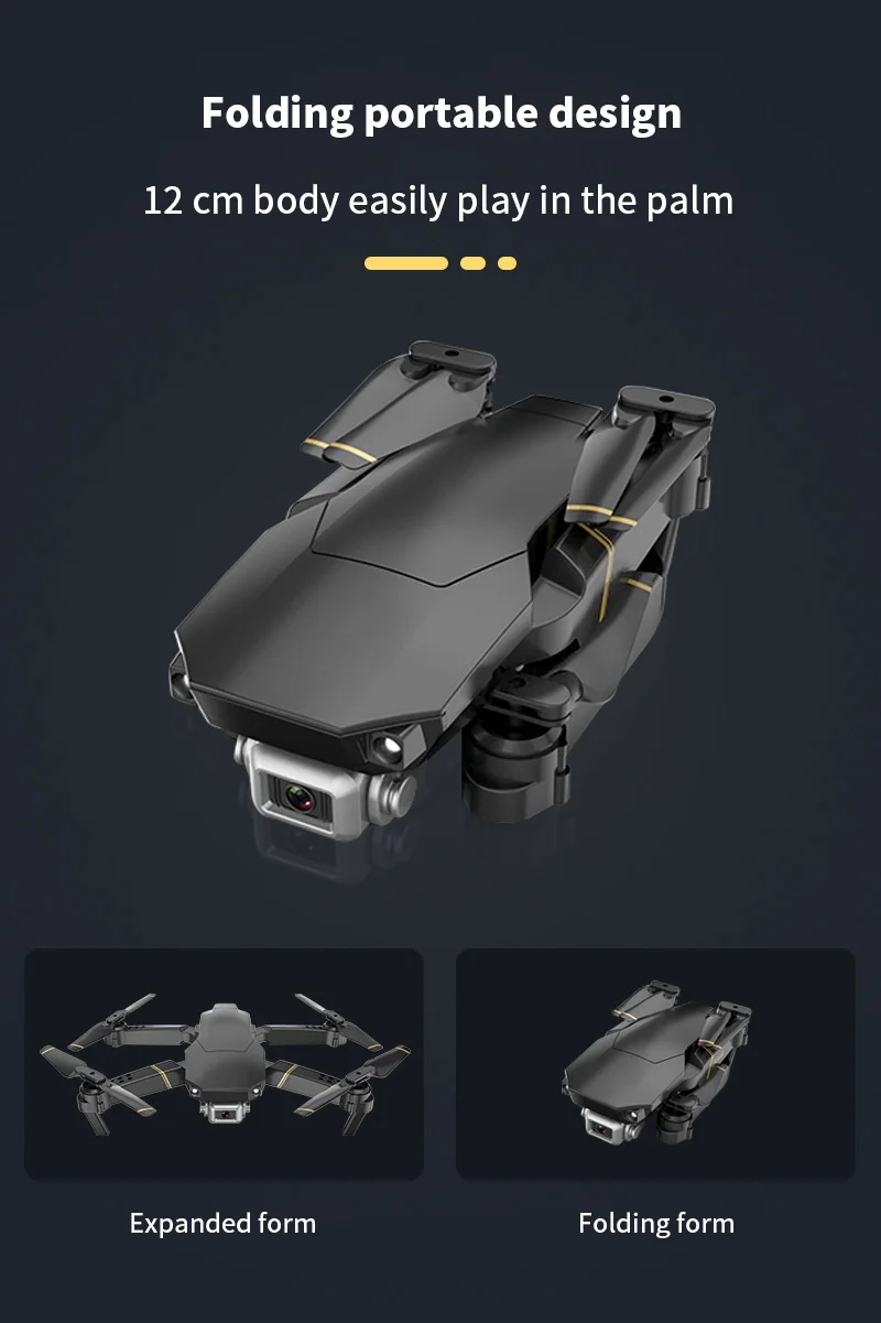 Радиоуправляемый Дрон с камерой HD 1080P FPV wifi высотный беспилотник selife вертолет складной Квадрокоптер оптический поток позиционирования Дрон