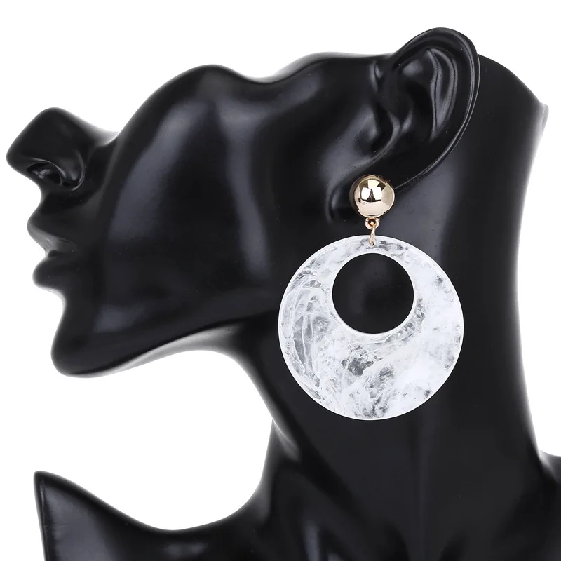 Европейские и американские преувеличенные серьги в форме цветка из сплава с