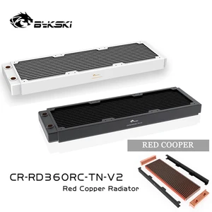 Медный радиатор Bykski 360 мм, высокопроизводительный радиатор с отводом тепла, толщина 30 мм, для водяного охладителя вентилятора 12 см, 