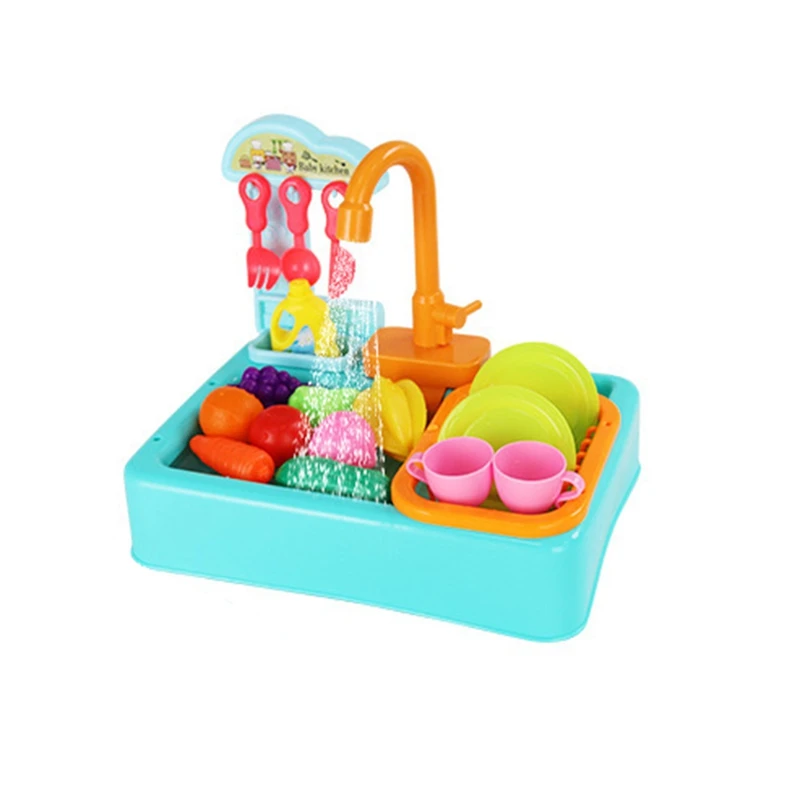

Моделирование посудомоечная машина раковина для ребенка электрический посудомоечная машина раковина Детские ролевые игры кухонные игруш...