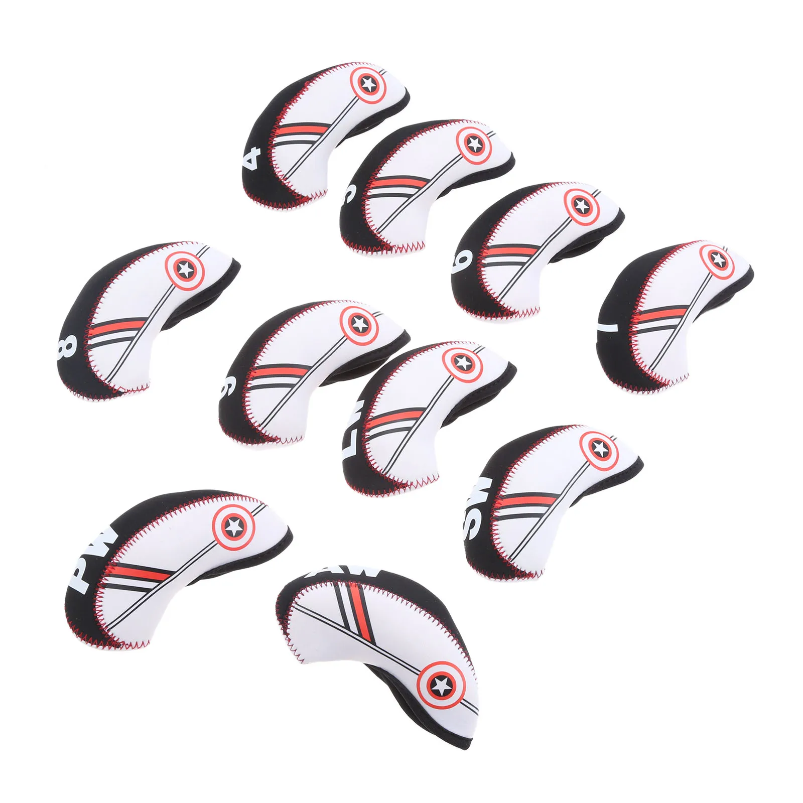 10 шт. неопрен крышка головного убора для гольфа танкетке/железа/клюшка протектор