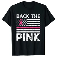 back the pink ribbon flag breast cancer awareness t shirt shirts for women