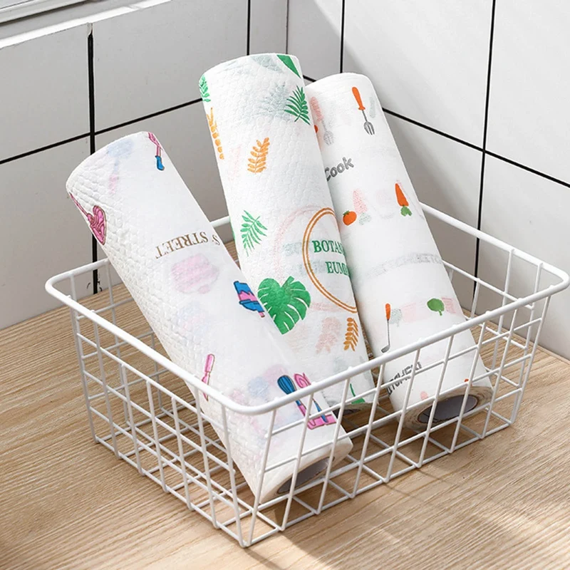 

1 Roll of Reusable Lazy Rags Kitchen Cleaning Dish Cloth Hand Towel Rolls Organic Dish Cloth Bamboo Towels