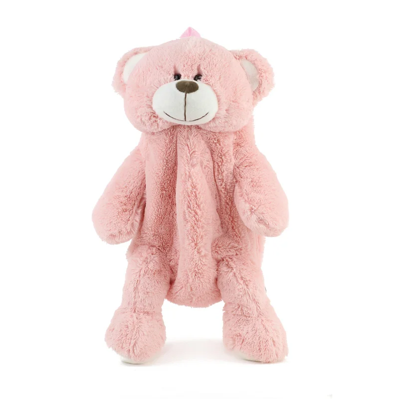 Плюшевые рюкзаки для взрослых с розовым мишкой 39 см плюшевая сумка