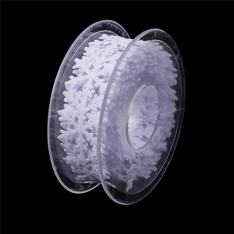 

1inch 25mm christmas snowflake ultrasonic embossed non-woven fabric ribbon tape for christmas party decoration