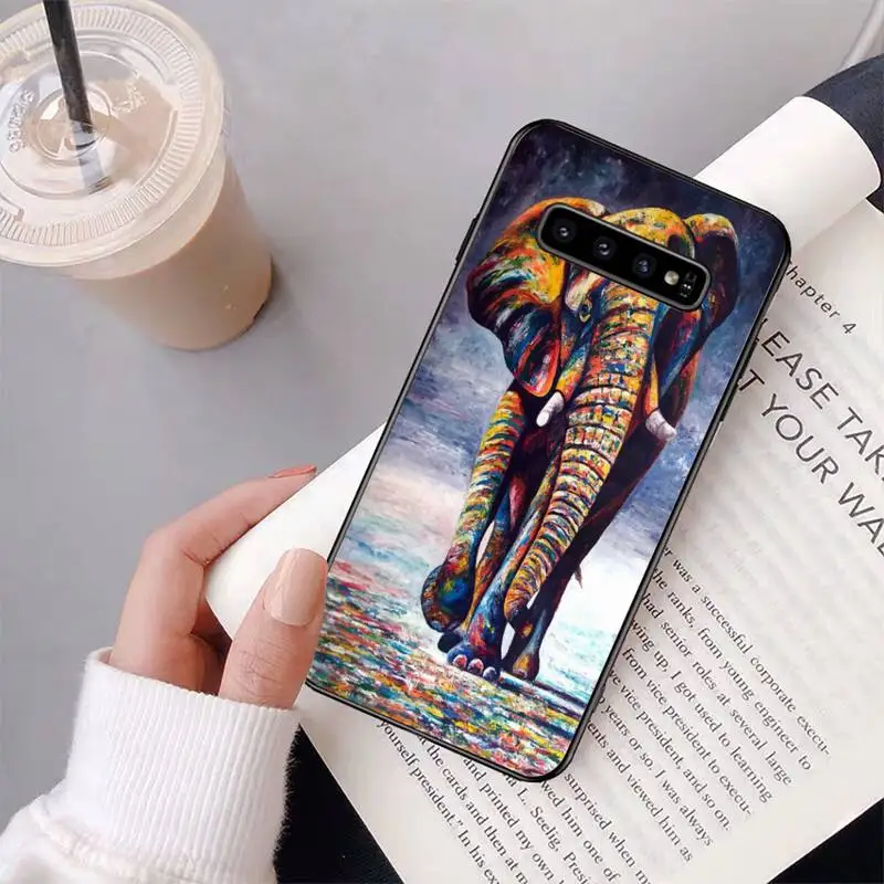 

Indian Elephant AnimalTotem Pattern Phone Case Samsung Galaxy A50 A30 A71 A40 S10E A60 A50s A30s Note 8 9 S10 Plus S10 S20 S8