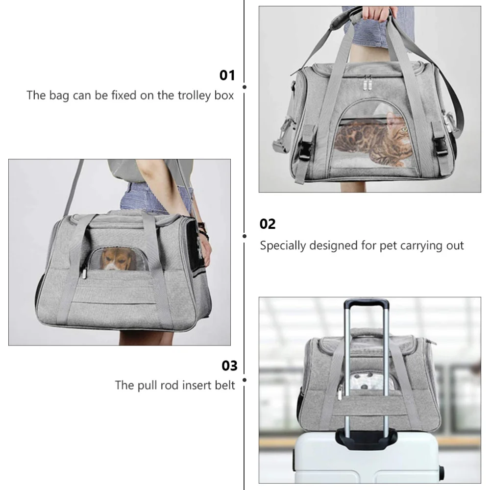

Portable Pet Carrier Breathable Puppy Handbag Cat Bag Pet Outdoor Supply