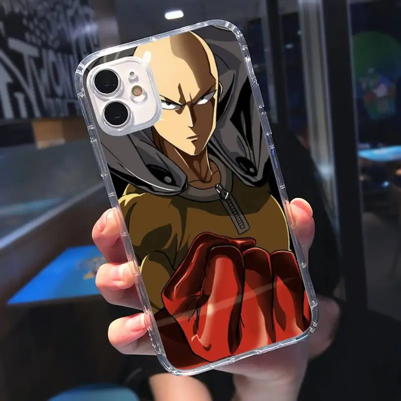 

One Punch Man Phone Case Transparent soft For iphone 5 5s 5c se 6 6s 7 8 11 12 plus mini x xs xr pro max