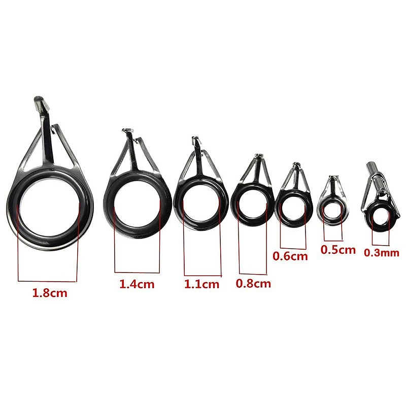 7 шт./компл. Удочка направляющие наконечники рыбы 5-18 мм (диаметр) для ремонта столб