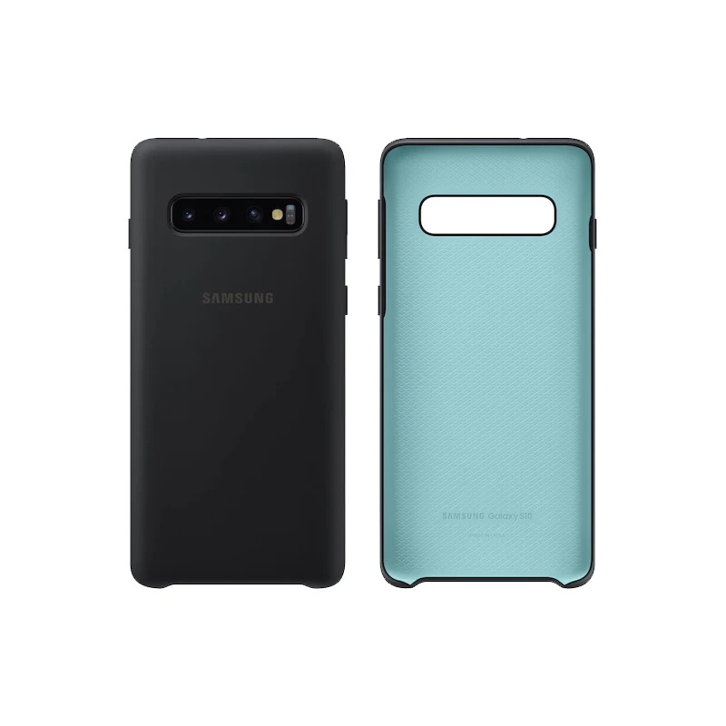 Официальный товар) Чехол samsung S10 S10 Plus S10e Galaxy Note 10 Plus силиконовый чехол - Цвет: Black